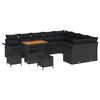 vidaXL Tuinbankenset 12 st Zwart poly rattan