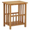 vidaXL Bijzettafel 45x35x55 cm massief eikenhout