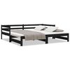 vidaXL Uitschuifbare slaapbank zonder matras 80x200 cm zwart