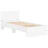 vidaXL Bedframe met hoofdbord bewerkt hout wit 75x190 cm