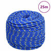 vidaXL Boottouw 10 mm 25 m polypropyleen blauw