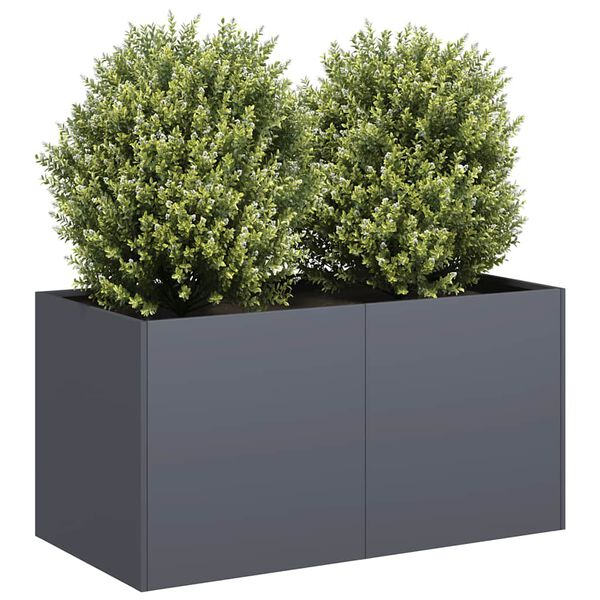 vidaXL Plantenbak 80x40x40 cm koudgewalst staal antracietkleurig