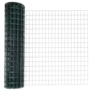 vidaXL Gelaste draadhek 10 x 1 m (B x H) PVC-Coated Staal Groen Mesh