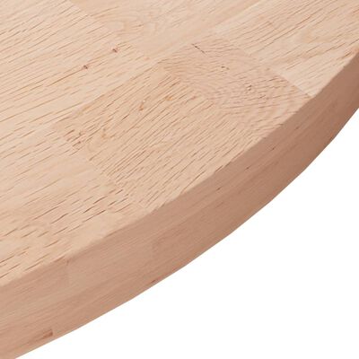 vidaXL Tafelblad rond Ø70x4 cm onbehandeld massief eikenhout