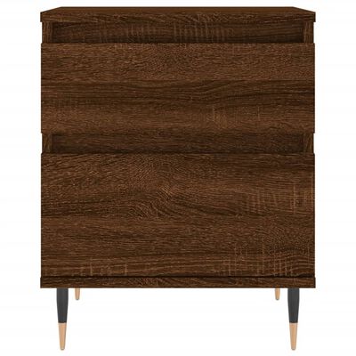 vidaXL Nachtkastjes 2 st 40x35x50 cm bewerkt hout bruin eikenkleur