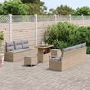 vidaXL Tuin Sofa Set met kussen met opslag 10 pcs Beige en Licht Grijs