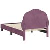 vidaXL Bedframe voor kinderen met hoofdbord Paars 80 x 160 cm Fluweel