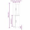 vidaXL Hoge kast 34,5x34x180 cm bewerkt hout wit