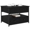 vidaXL Salontafel met lade Zwart Eiken 70 x 50 x 54,5 cm Bewerkt hout