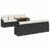 vidaXL Tuin Sofa Set 7 st Zwart en cr&egrave;me 100 x 55 x 73 cm