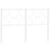 vidaXL Vervangend hoofdbord 140 cm metaal wit