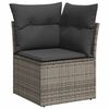 vidaXL Tuin Sofa Set 7 pcs Grijs poly rattan & Gepoedercoat staal