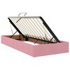 vidaXL Opslag bed met matras met matras Roze 90 x 190 cm Fluweel