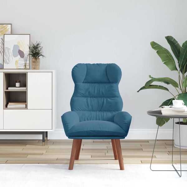 vidaXL Fauteuil Blauw 69 x 74 x 93 cm Fluweel