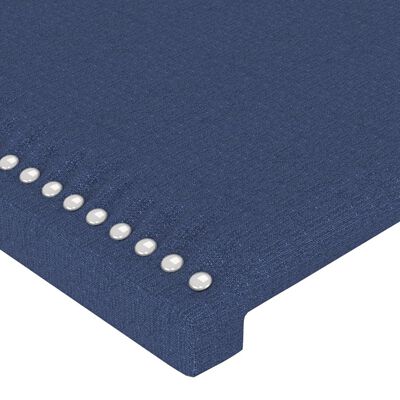 vidaXL Bedframe met hoofdeinde stof blauw 140x200 cm