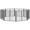 vidaXL Hondenpoort 8 st Zwart 100 x 80 cm Gegalvaniseerd staal