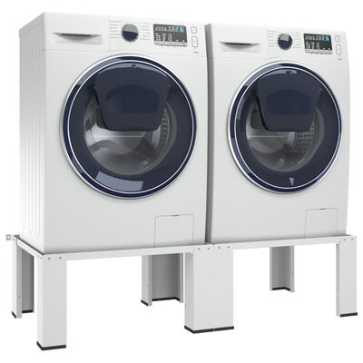 Wasmachine- en drogerverhoger dubbel wit online kopen | vidaXL.be