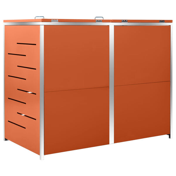 vidaXL Containerberging dubbel 138x77,5x112,5 cm roestvrij staal