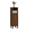vidaXL Badkamerkast 30x30x100 cm bewerkt hout bruin eikenkleur