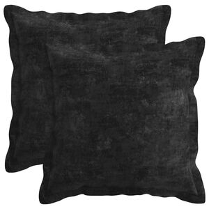 vidaXL Kussensloop 6 st HOUTEN Antraciet 35 x 35 cm Chenille Stof