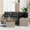 vidaXL Tuin Sofa Set 5 pcs Grijs