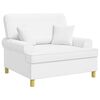 vidaXL XXL fauteuil met kussens Wit Stof