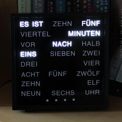 United Entertainment Woordklok LED Duits 16,5x17 cm