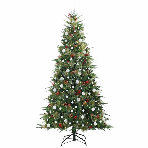 vidaXL Kunstmatige Inklapbare Kerstboom Groen 240 cm PE en PVC