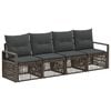 vidaXL Tuinbankenset 4 st Grijs poly rattan