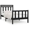 vidaXL Bedframe massief grenenhout zwart 100x200 cm