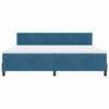 vidaXL Boxspringbed met matras Donkerblauw 200 x 200 cm Fluweel