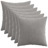 vidaXL Kussensloop 6 pcs HEERLEN Lichtgrijs 45 x 45 cm corduroy