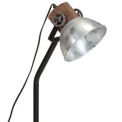 vidaXL Bureaulamp 25 W E27 18x18x60 cm vintage zilverkleurig