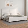 vidaXL Bedframe met hoofdbord kunstleer wit 200x200 cm
