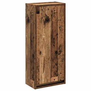vidaXL Wandgemonteerde wastafelmeubel Oud hout 35 x 20 x 81 cm