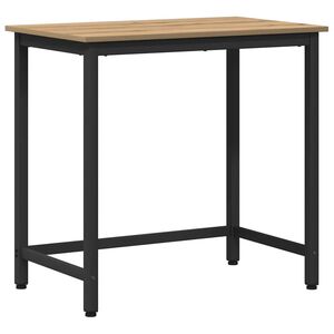 vidaXL Tafel Artisan Eiken Engineered hout en staal 100 x 50 x 76,5 cm