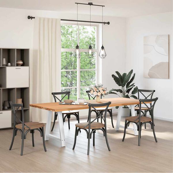 vidaXL Eettafelpoten 2 st A-vormig 80x(72-73) cm staal wit