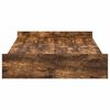 vidaXL Opbergbedframe met lade Gerookt eiken 120 x 190 cm Bewerkt hout