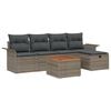 vidaXL Tuinbankenset 6 st Grijs poly rattan