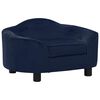 vidaXL Hondenbank 67x47x36 cm pluche blauw