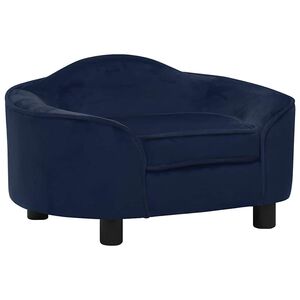 vidaXL Hondenbank 67x47x36 cm pluche blauw