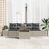 vidaXL Tuin Sofa Set met kussen 5 pcs Licht Grijs en Donker Grijs
