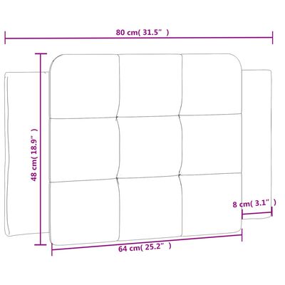 vidaXL Hoofdbordkussen 80 cm kunstleer zwart