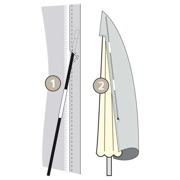 Eurotrail Parasolhoes 240x45 cm grijs