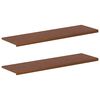 vidaXL Raamkozijnen 2 st Donkerbruin 140 x 40 x 2 cm Massief Eikenhout