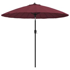 vidaXL Parasol met aluminium paal 250 cm bordeauxrood
