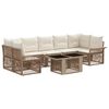 vidaXL Tuinbankenset 8 st Beige en Cr&egrave;me Wit poly rattan