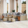 vidaXL Tuin Sofa Set 12 pcs Beige poly rattan