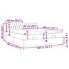 vidaXL Ottoman bed met matrassen 200x200cm stof taupe