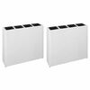 vidaXL Plantenbak verhoogd met 4 potten 2 st poly rattan wit